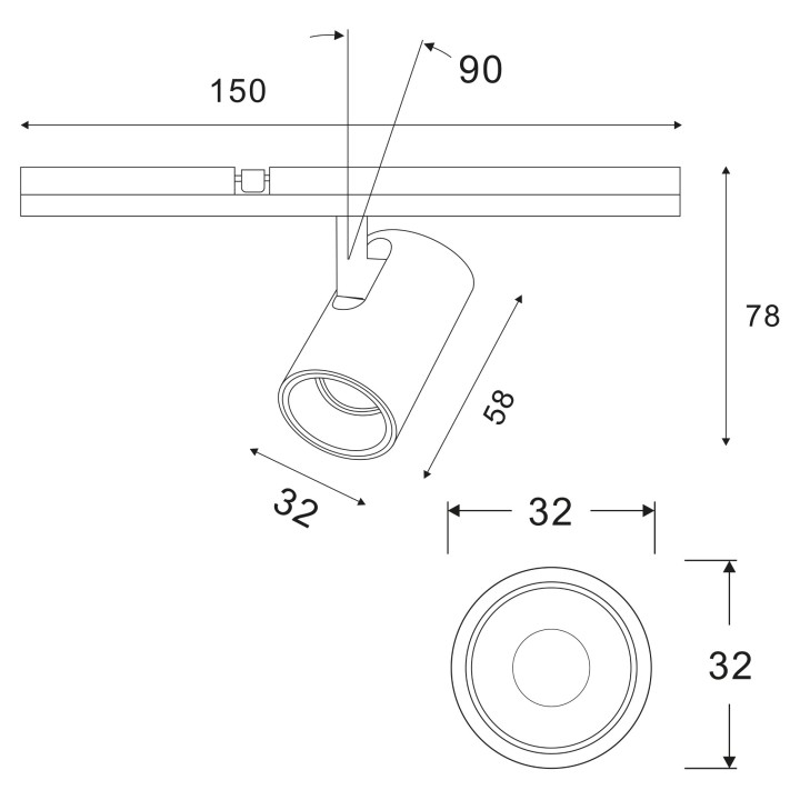 Proyector magnético System48 aluminio blanco 5W - Sulion